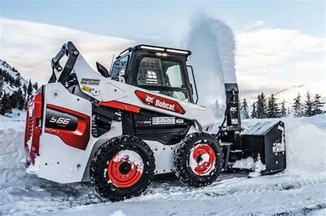 bobcat skid steer plow|bobcat with snowblower attachment.